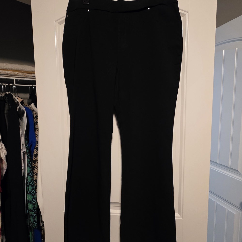 Women’s INC Pull On Black Flare Pants